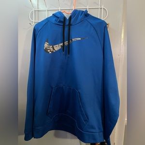 Blue Nike dry fit Hoodie